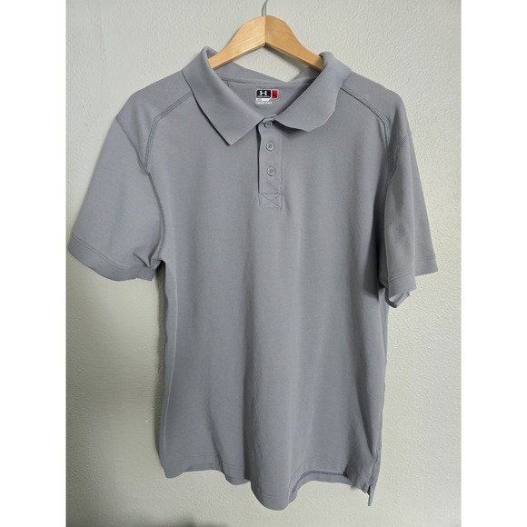Under Armour‎ Polo Shirt Tactical Loose Fit Gray Short Sleeve XL - Picture 1 of 8